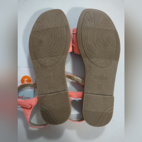 NWT Cat & Jack Girls Coral Spring Easter Sandals Size 3 - Picture 3 of 3